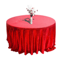 Red Gold Color Sequin Tablecloth for Wedding Banquet Round for Weddings Wedding Chairs and Tables Cover Plastic Roll