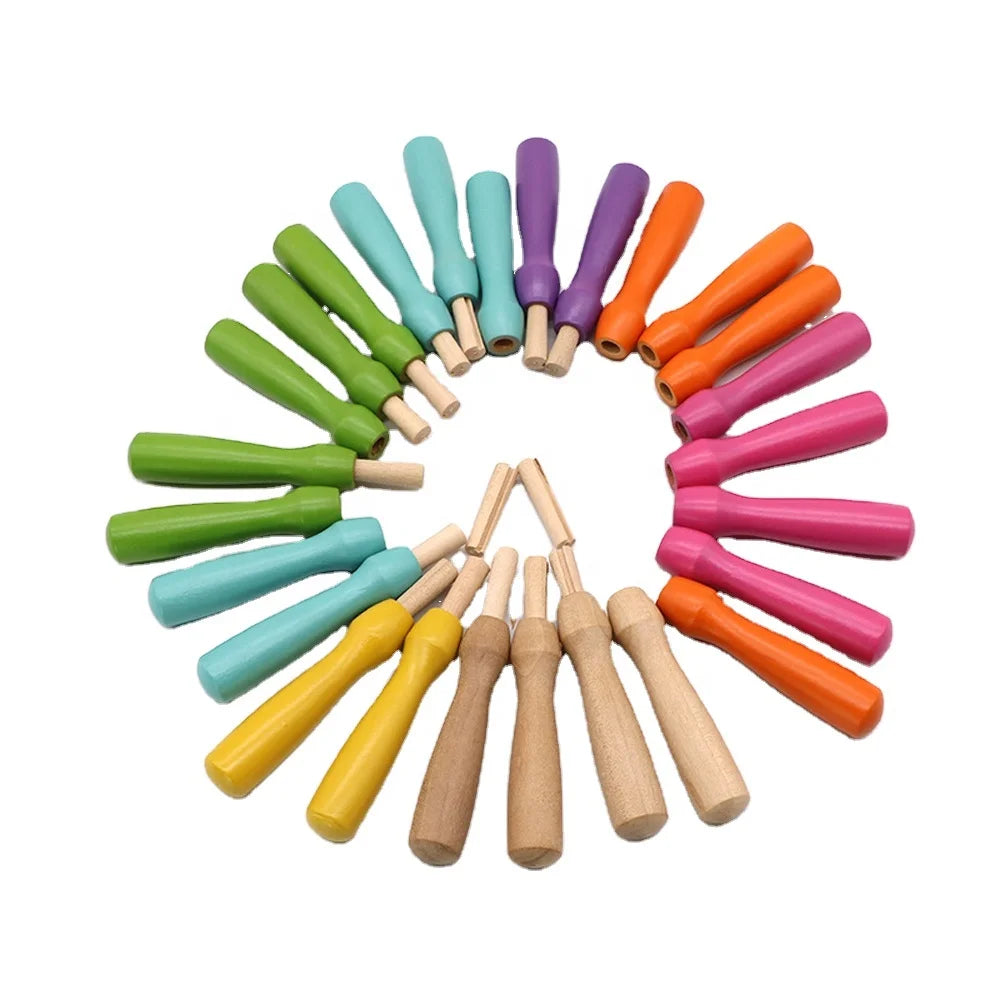 Multiple Handmade Felting Needles Wooden Handle Handicraft Tools Kit Color Coded Design Folk Art Style DIY Toys Customizable