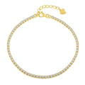 New Design Custom Wholesale 925 Charm Jewelry Sterling Silver Charm Best Quality Cubic Zirconia Tennis Bracelet