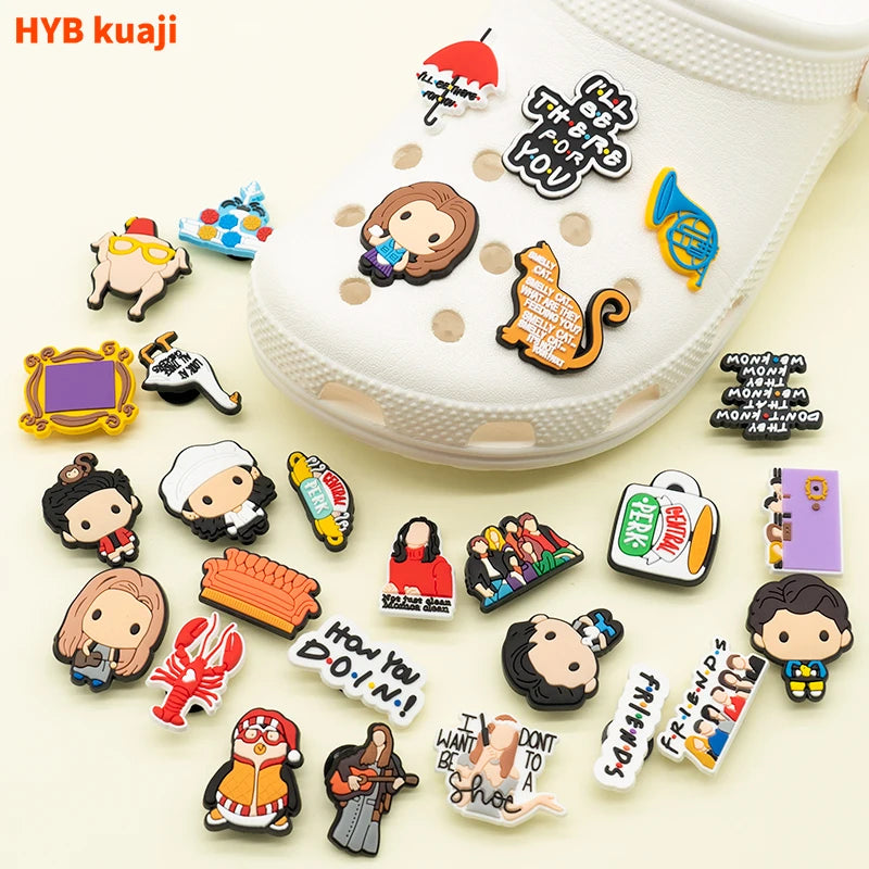 2024 Hot Selling Customized Soft PVC Rubber Shoe Decorations New Style Fashion Cartoon Logo Charms