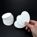 Professional Fully Customizable Oval White Ceramic Poker Chips 81mm 45g Blank Ceramics Poker Chips for Casino Games