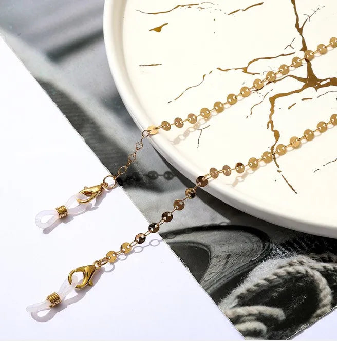 Fashion Pearl Metal Chains Face Masking Sunglasses Necklace DIY Chain Accessories for Men Women