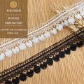 Lace Accessories Home Soft Accessories Women's Accessories Sling Fan Polyester Silk bar Code Lace Embroidery Side Lace