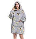 Warm Lightweight Family Wearable Blanket Sweatshirt Mommy and Me Panda Hoodie Blanket