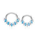 Wholesale G23 ASTM F136 Titanium Piercing Nose Ring Zircon Earrings Hinged 16G Septum Hoop Ear Helix Cartilage Body Jewelry