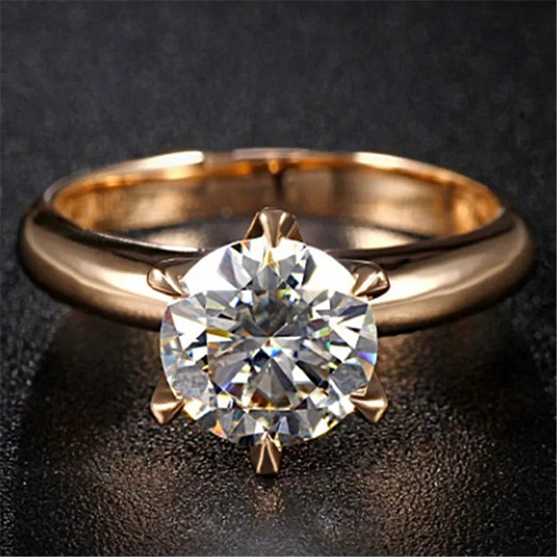 Fine Jewelry AU417 Real 10K Gold Engagement Solitaire 1.5CT Lab Grown Diamond Gold Ring with IGI Certificate