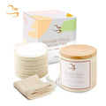 Reusable 8cm Soft Bamboo Cotton Face Cleansing Pads Laundry Bag Gift Set Chemical Free Washable Makeup Remover Cotton