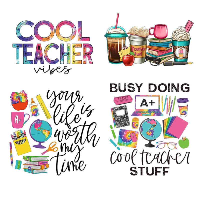 Factory Heat Transfer Printing Teacher School Designs Transfers Custom Plastisol Heat Transfer Designs for t Shirts