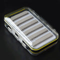 Wholesale Abs clear Fly Fishing Box Removable Inserts Hooks Fly Fishing Lures Box Double Sided Holds Hundreds of Flies