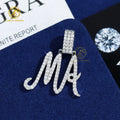 Simple Design Hip Hop Pendent 925 Silver Pendant Pass Tester VVS Moissanite Diamond Iced Out Two Letter Name Pendent