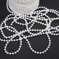 Wholesale White Faux Pearl Garland Spool Roll Strand Wedding Party Decoration Pearl Ribbon