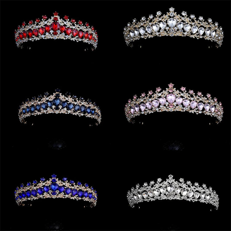 Wedding Crown for Bride Bridal Princess Crown for Girls Pageant Tiara Headband Rhinestone Prom Party Tiara
