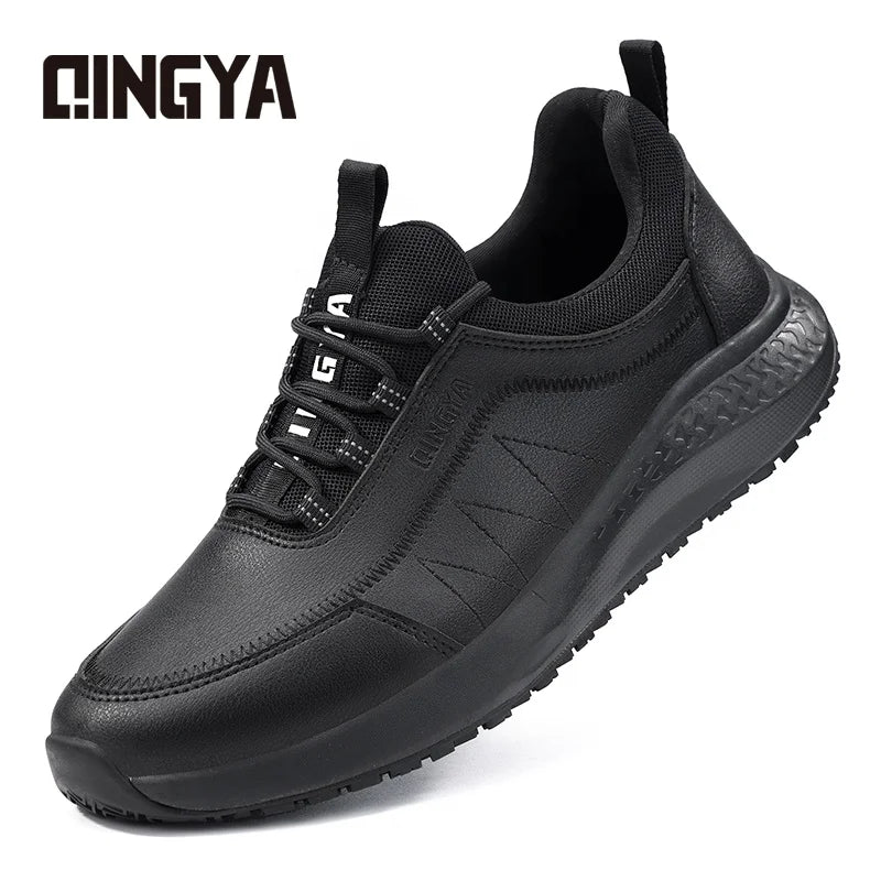 GUYISA Black Sports Series Anti-slip SRC Chef Shoes