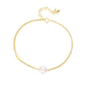 Wholesale Sterling 925 Silver Bracelets Minimalist Women Jewellery 18K Gold Pearl Charm Bracelets for Women