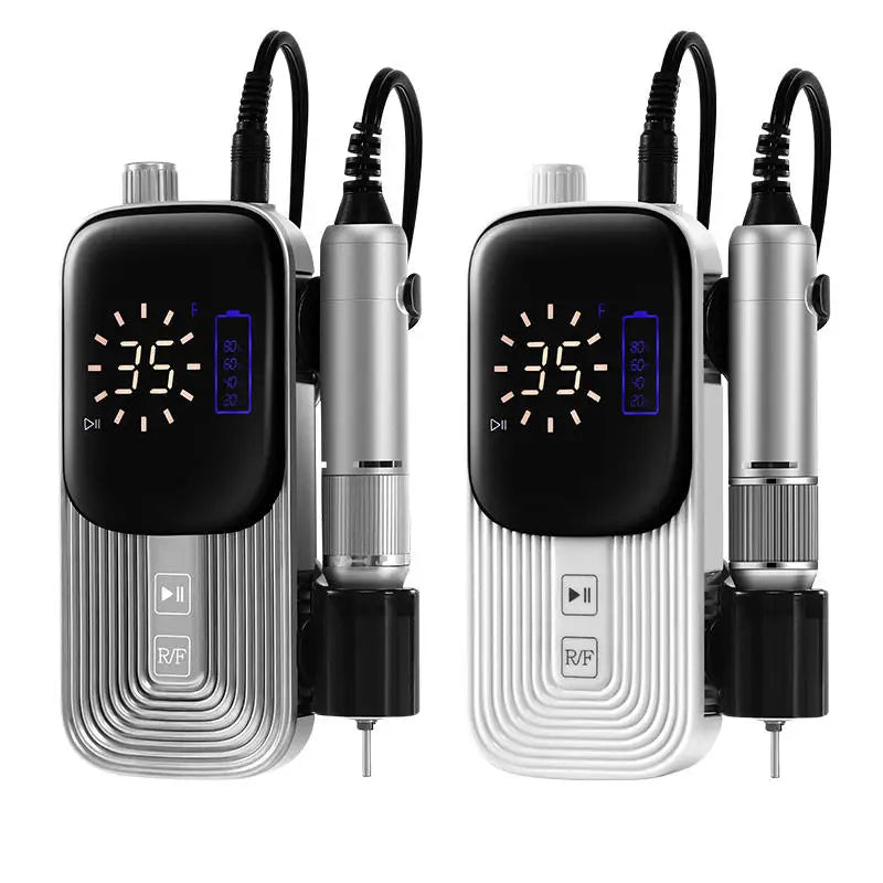 New Arrival Desktop Electric E File Nail Drill Machine 35000RPM High Quality Battery Rechargeable Cordless Nail Drill
