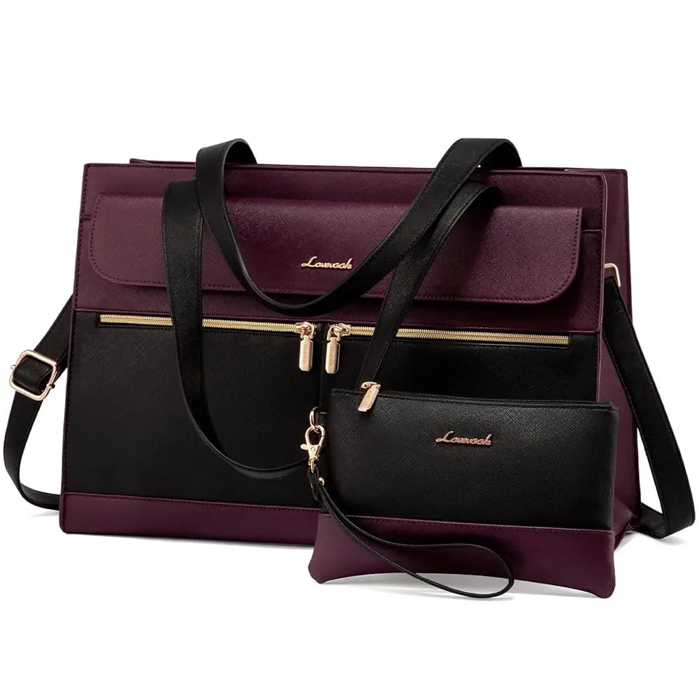 Custom LOVEVOOK Wholesale 2pcs Fashion Casual Ladies Shoulder Bags Fashion 15.6inch Briefcase for Women Purses Laptop Tote Bags MegaBDM