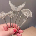 U-shaped Hairpin Simple Tassel Hairpin Rhinestone Fringed Hair Accessories Hairpin Horquillas