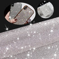 Clear 24*40cm Self Adhesive Rhinestone Sticker Iron on Strass Crystal Applique Banding Trim Sheet Diamond Mesh for Decoration