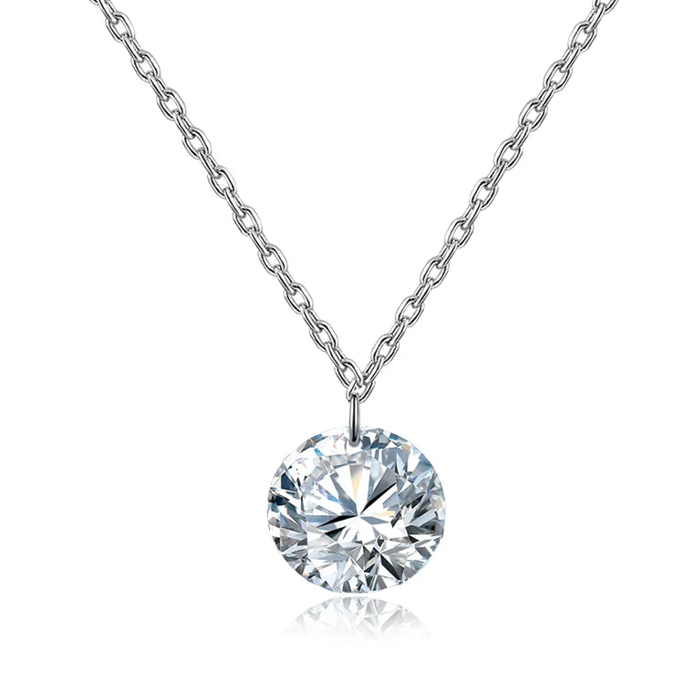925 Silver Inlaid Zircon Women Necklaces Fashion Jewelry Small Pendants Necklaces