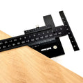 5-IN-1 Sliding Marking Gauge Aluminum Alloy Scribe Ruler Depth Gauge Woodworking T-Square Scribing Measuring Tools Home Use
