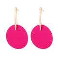 Personality Colorful Lacquer Accessories Large Exaggerated Geometric Earrings Butterfly Round Dangle Earrings for Women Girls