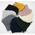 Wholesale Custom Logo Patch Chunky Cable Knit Slouchy Beanie with Satin Lining for Women