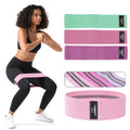 Custom Logo Pack of 3 Gym Yoga Exercise Fitness Workout Thickened Fabric Booty Hip Resistance Bands Set