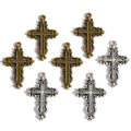 2 colors Antique Silver Color Cross Charms Pendant Jewelry Metal Alloy Jewelry Marking 35*22mm T25