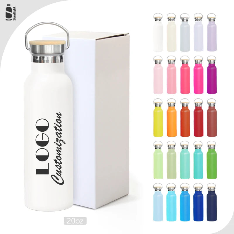 Vacuum Stainless Steel Water Bottle Double Wall Tumbler 20 oz Water Proof Sport Drink Bottle Insulated Tasse Thermos Flask