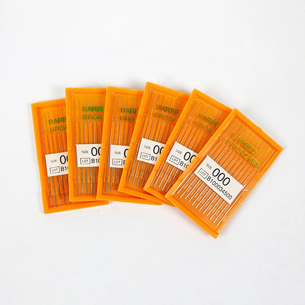 Stainless Steel Dental Endodontics Root Canal Treatment Barbed Broaches