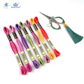 18-Colour High Tenacity Variegated Floss Cross Stitch Embroidery Thread for Hand Knitting Crochet Sewing-Mercerized Fabric Dyed