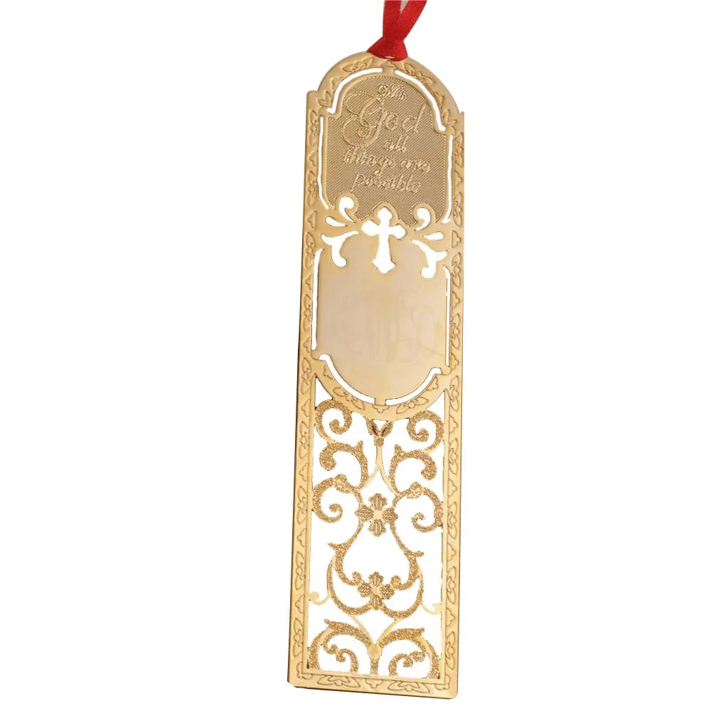 Custom Handmade Wholesale Laser Cut Metal Bookmark with Brand logo