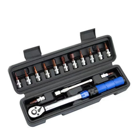 Hot Sale1/4 Inch Drive 2-24N.m Dual-Direction 72-Tooth Click Bike Torque Wrench Set with Bits and Extension Bar 1/4''x4''