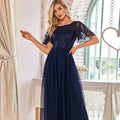 Ladies Party Mature Temperament Grenadine Long Maxi Evening Prom Dresses