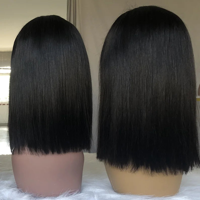 Wholesale Straight Bob Wigs Virgin Human Hair Lace Front Wigs Brazilian Swiss Lace Transparent MegaBDM