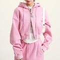 Xinglan Jogger Jumpers Gym Custom Workout Cotton Polyester Short Plus Size 2 Piece Women Set Crop Top Oversize Hoodie Sweatshirt