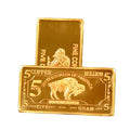 Copper Casting 5 Gram 999 Fine Copper Buffalo Bullion Bars C87