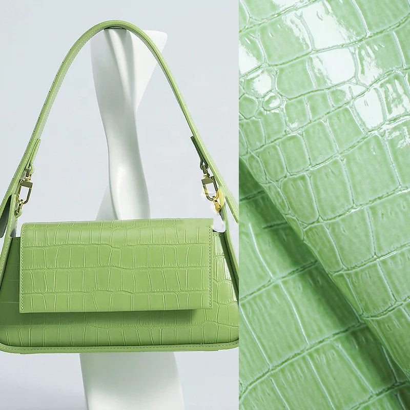 0.9mm Embossed Crocodile PU Synthetic Leather Eco-Friendly Anti-Mildew Bags Wallets Shoes Notebook Watch Strap Curtain Chair