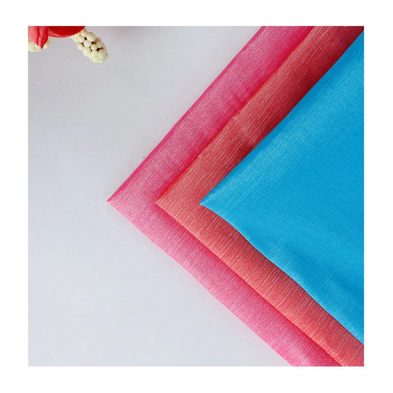 Glossy Two-Tone Stretch Polyester Nylon Fabric for Girls' Dresses 38% Polyamide 57% Polyester 5% Spandex 115 Colors Stock Boys'