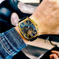 Mechanical Watches Men's Wristwatch New Fashion Leather  Men  Waterproof Sport Montre Homme Hot-sale Product