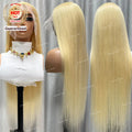 613 Blonde Full Lace Frontal Wigs Raw Virgin Human Hair Lace Front Wig for Black Women Peruvian 13x4 Lace Closure Frontal Wig MegaBDM
