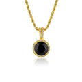 Gold Plated Jewelry Necklace Dainty Black Stone Necklace Luxury Gold Necklace