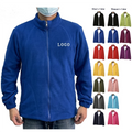 Men Polar Fleece Jackets Casual Warm Solid Stand Collar Long Sleeve Zipper Fly Pocket Sweater Jumper Men's Fleece Jackets