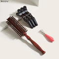 Wanmei Anti Static Wood Bristle Hair Round Brush Hairdresser Styling Tools Hairbrush for Hair Curly Comb Hair Brush