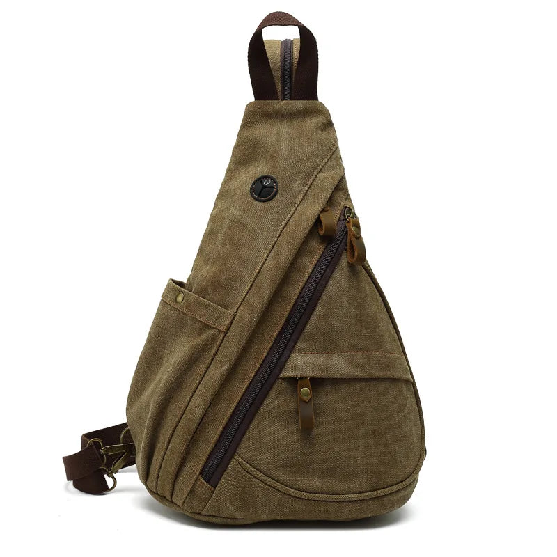 Men's Chest Sling Bags Wear-resisting Shoulder Pack CrossBody Messengers Bag Canvas Sports Across the Chest Bags for Men
