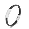 Trendy Stainless Steel Cremation Jewelry Ashes Urn True Leather Bangle Funeral Memorial Keepsake Bracelet Ashes Holder Jar