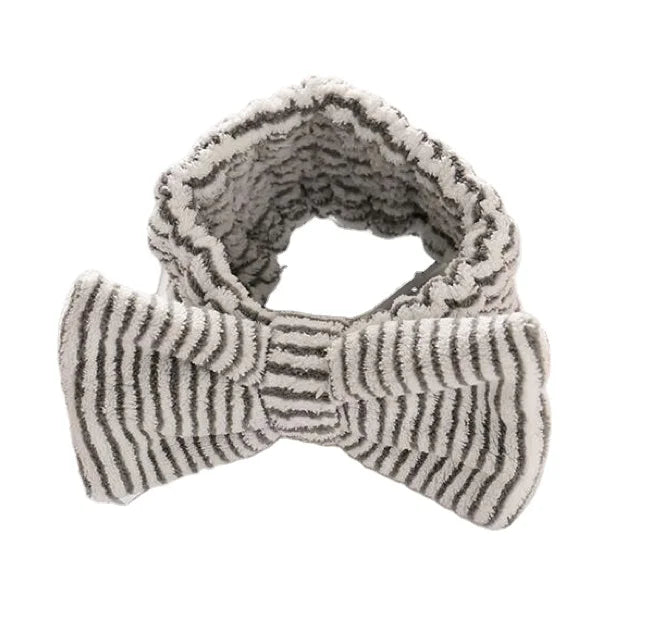 Cute Sweet Style Fabric Hair Band for Children Ready Stock Bowknot Headband Strip in Pink Color