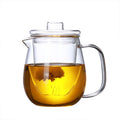 Customized Logo Transparent Glass Teacup with Infuser 600ml Capacity Modern Design Ideallife for Party Use Home Tea Set