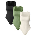 OQQ New Arrival Seamless Square Neck Women's Gym Clothing Sleeveless Sports Yoga Bodysuits MegaBDM