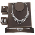 Jewelry Set Fashion Fine Zirconia Necklace Bracelet Earrings Ring Wedding 4pcs Jewelry Sets Exquisite Set  Bisuteria BN8051